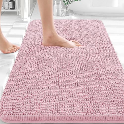 OLANLY Bathroom Rugs 36x24, Extra Soft Absorbent Chenille Bath Rugs by OLANLY