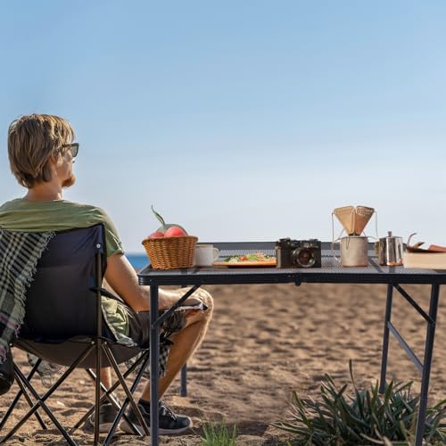 WildFinder Folding Grill Table, 3x2 FT Height Adjustable Camping Table - Image 2
