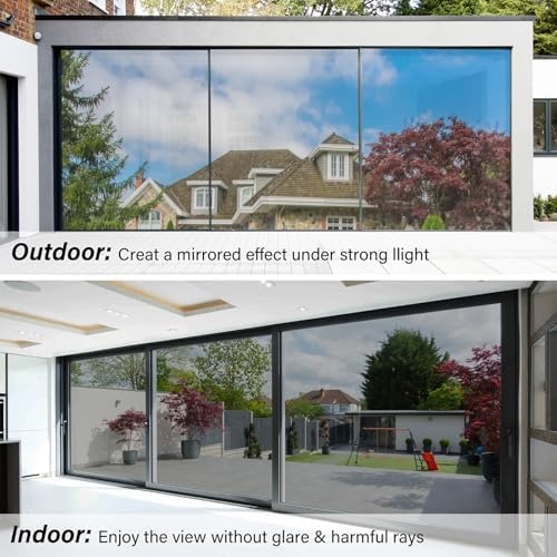Kromapolis One Way Window Privacy Film Sun UV Blocking, 29.5″ x 157.4″ - Image 2