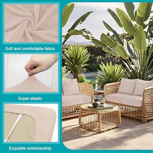 12 Pcs Outdoor Cushion Covers, Patio Sofa Cushion Covers Replacement - Image 4