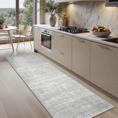 Valenrug 2x6 Runner Rug Non Slip, Washable Rug Runners for Hallways, Grey - Image 6
