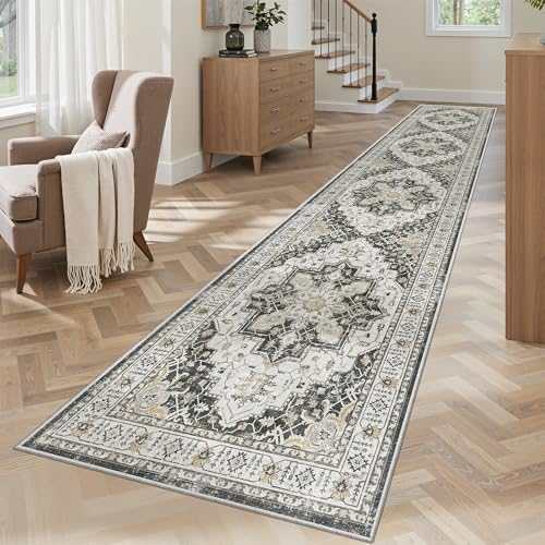 Madane Washable Runner Rugs 2x10 Long for Hallway Kitchen, Black - Image 4