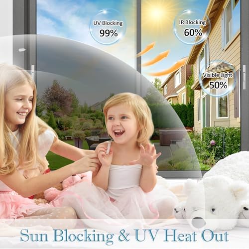 FuFin Window Film Transparent, 50% VLT, for Shopfront Glass, 41.3"×196.9" - Image 6