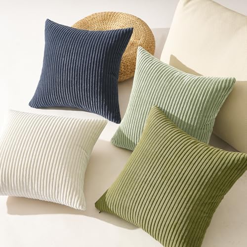 Topfinel Decorative Velvet Pillow Covers 24x24 Set of 4 Livingroom Cushion Covers Soft Boho for Bed Accent Modern Pillowcases Sofa Livingroom Home Decor Muted Teal - Image 5