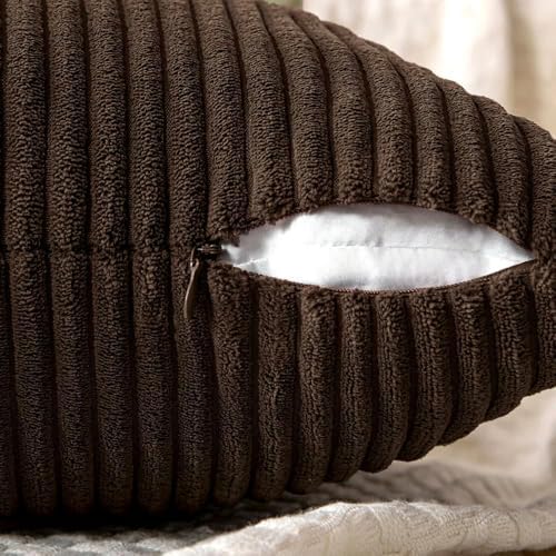 MIULEE Dark Brown Decorative Throw Pillow Covers for Couch 18x18 Inch - Image 6