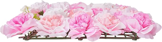 VEVOR 3D Flower Wall Panel, Artificial Floral Wall Background Mesh Backing Mat,Seamless Design&Easy Installation for Wedding Valentines Day Home Baby Party Backdrop Decor,Pink - Image 10