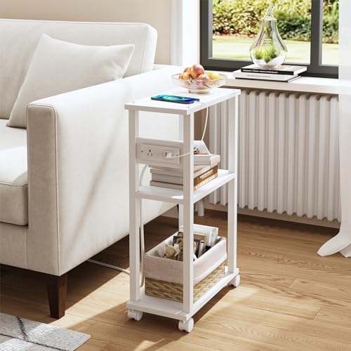 TUTOTAK Small Narrow Side Table, Set of 2 Skinny End Table - Image 4