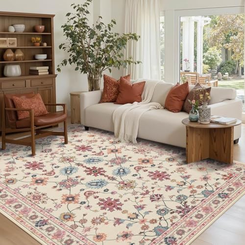 Rugxara Pink 5x7 Area Rugs for Bedroom & Living Room - Image 3