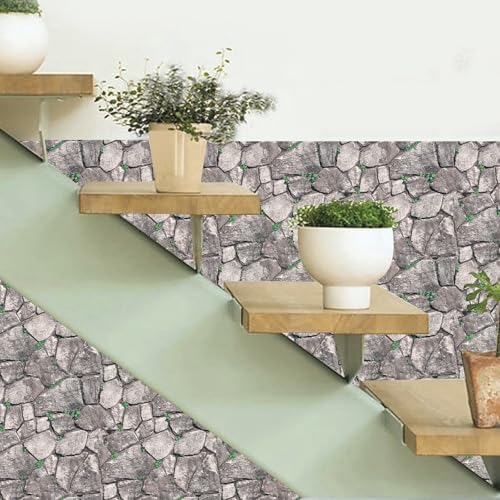 3D Panels Peel and Stick,Simulated Stone Wall,PVC Waterproof Self Adhesive Decorative for Interior Wall Decor,Living Room,TV Background,Study Room 10 Pcs 11.81x11.81 Inches. - Image 6