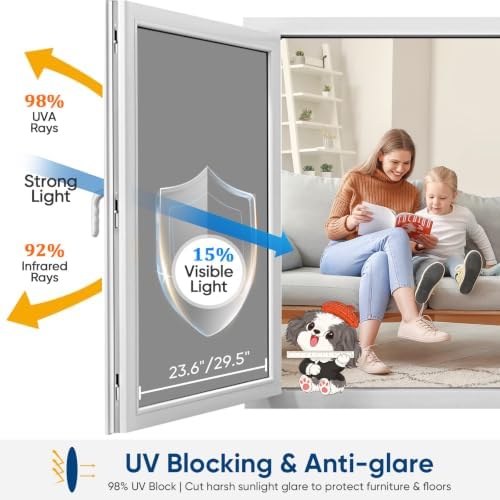SUNBABY Window Privacy Film, One Way Mirror & Heat Blocking, 45"x393.7" - Image 3