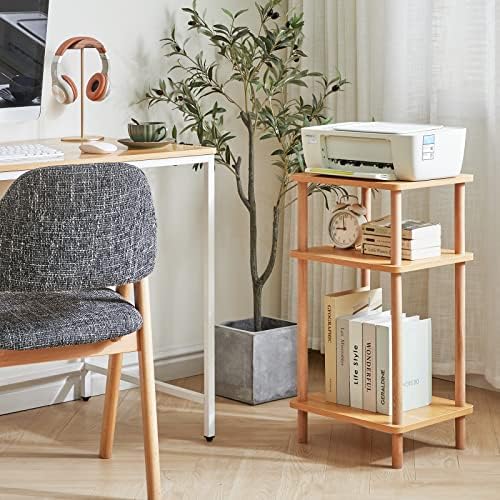 IBUYKE 3-Tier Side Table, Wood End Table, Natural UWST003N - Image 4