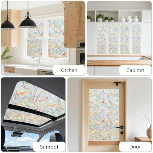 Kromapolis Window Privacy Film, Stained Glass Rainbow Bird, 23.6″ x 78.7″ - Image 5