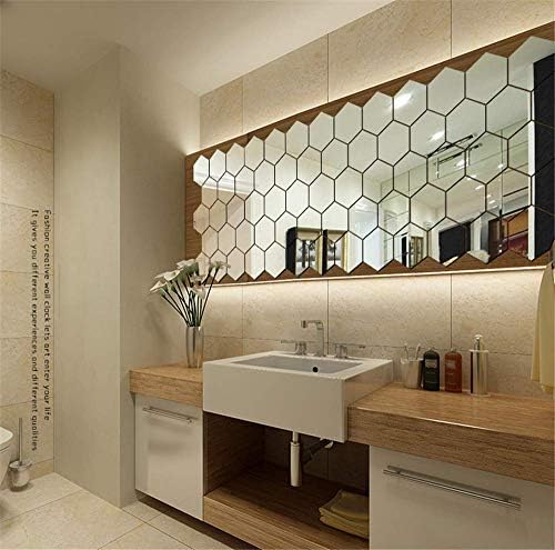 3D Hexagon Acrylic Mirror Wall Decor - Self Adhesive Tiles (30 PCS) - Image 7
