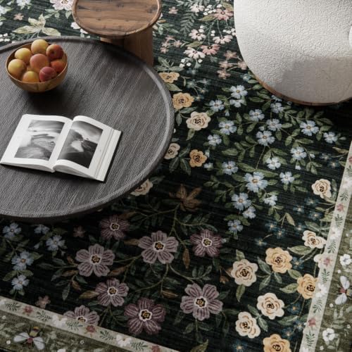 10x12 Area Rugs Living Room: Washable Rug Non Slip Stain Resistant Low Pile Ultra Soft Faux Wool Lightweight Large Rugs for Bedroom Dining Room Under Table Rug Indoor Nursery Home Office Farmhouse - Image 4