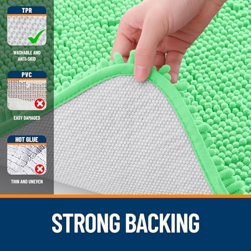 OLANLY Large Bathroom Rugs 47x32, Extra Soft Absorbent Chenille Bath Rugs - Image 6