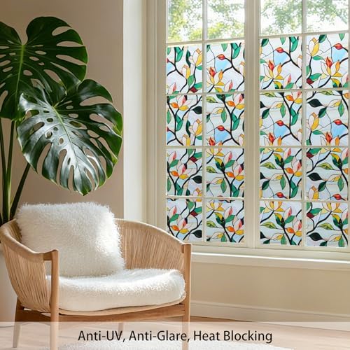 DKTIE 2nd Gen Frosted Glass Window Privacy Film Art Deco 17.7in X 78.7in - Image 2