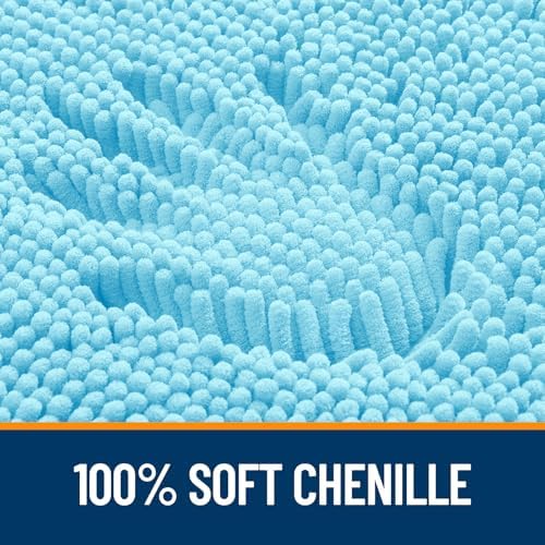 OLANLY Bathroom Runner Rugs 47x24, Extra Soft Absorbent Chenille Bath Rugs - Image 3
