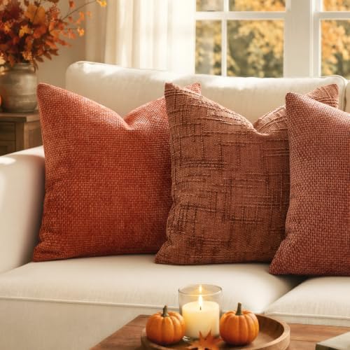 MIULEE Fall Decorative Lumbar Throw Pillow Covers 12x20 Burnt Orange 2 Pack - Image 4