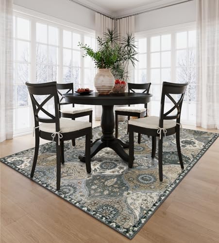Lahome Moroccan Washable Living Room Rug, 5x8 Rugs for Bedroom Dining Room - Image 3