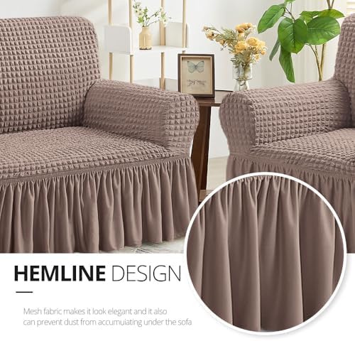 NICEEC Sofa Covers Coffee Couch Cover Stretch Sofa Slipcovers with Skirt - Image 4