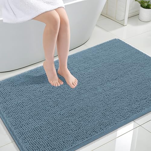 OLANLY Large Bathroom Rugs 47x32, Extra Soft Absorbent Chenille Bath Rugs by OLANLY