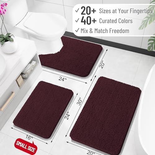 OLANLY Small Bathroom Rugs 30x18, Extra Soft Absorbent Chenille Bath Rugs - Image 2