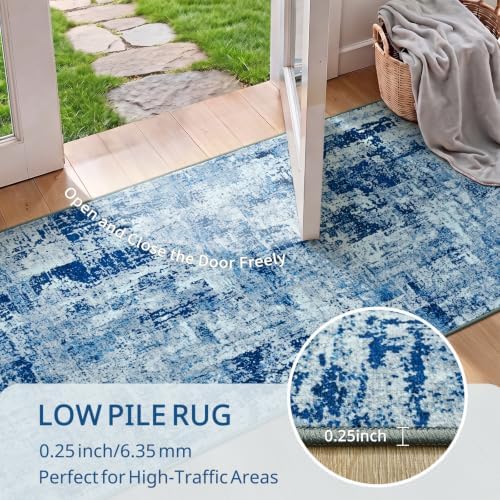 Toneed Washable 2x6 Non-Slip Abstract Runner Rug for Hallway Kitchen - Image 6
