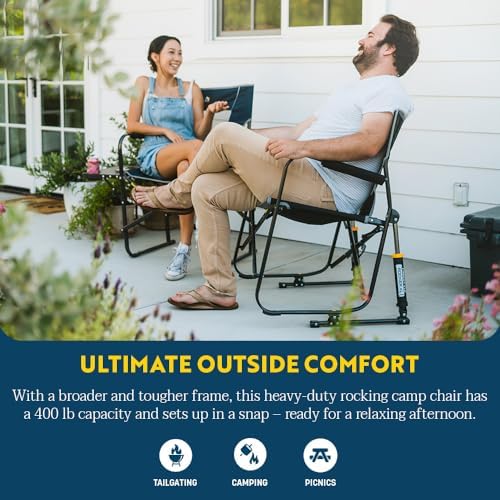 GCI Outdoor Freestyle Rocker XL Camping Chair - Black - Image 4