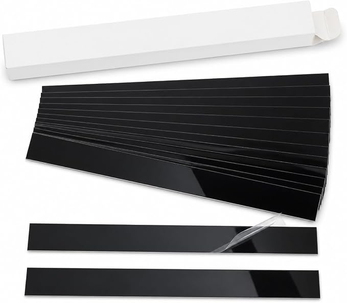 20-Piece Peel-and-Stick Acrylic Mirror Wall Trim (Black) by Unknown