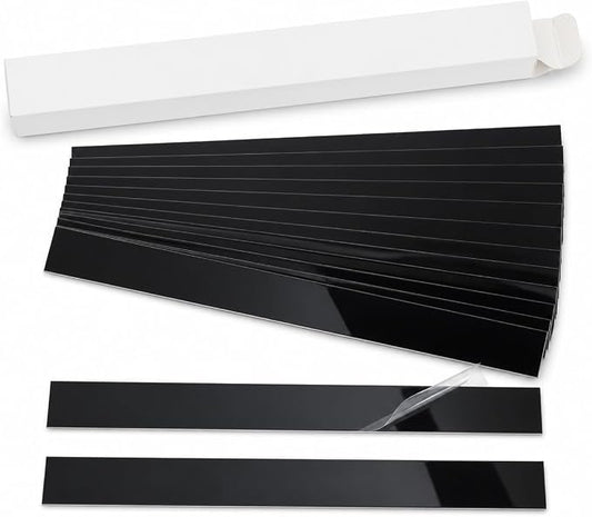 20-Piece Peel-and-Stick Acrylic Mirror Wall Trim (Black) by Unknown