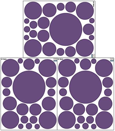 Polka Dot Wall Stickers, Wall Decor Stickers, Wall Dots, Vinyl Circle Room Dot Decals Wall Art Stickers for Bedroom Girls Room Peel and Stick Kids Room Decor Birthday Gift (Violet) - Image 2