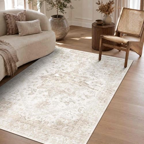 Rugxara 3x5 Entryway Rug,Beige Vintage Boho Bedroom Area Rug - Image 3