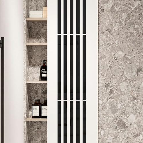 Acrylic Mirror Wall Stickers, Peel and Stick Mirror Strips for Wall Decor, Shatterproof Decorative Mirror Tiles for Entryway, Bedroom, Hallway & Small Space Decor (20, Black) - Image 6