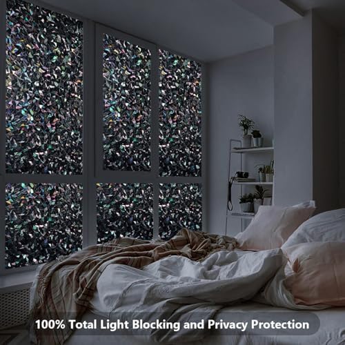 LEMON CLOUD Blackout Window Privacy Film with Tools, 17.5″ x 157.4″ - Image 3