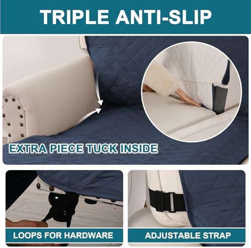 Turquoize 100% Waterproof Sofa Covers Chaise Lounge L Shape Sofa Protector - Image 4