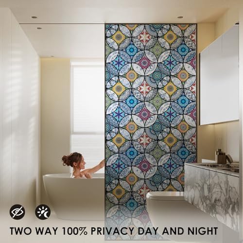 DKTIE Static Cling Decorative Window Film Easy to Install 35.4" x 118.1" - Image 2