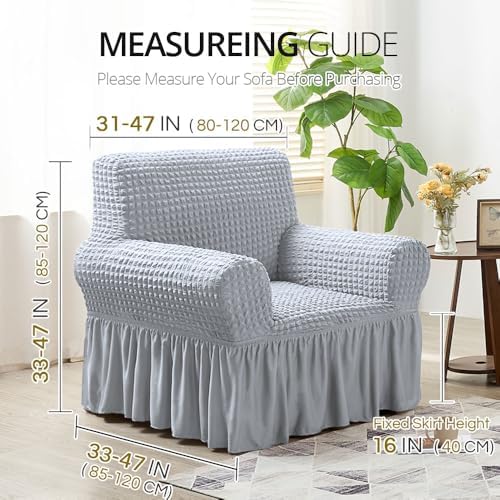 NICEEC Arm Chair Covers Armchair Covers Universal Slipcovers with Skirt - Image 6
