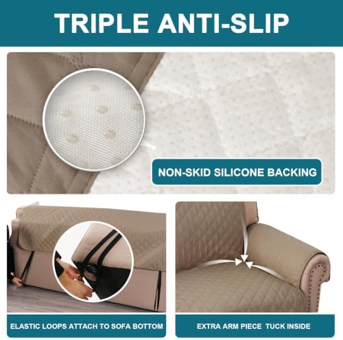 Turquoize 100% Waterproof Chair Covers Couch Covers for Dogs, Chair 28" - Image 4