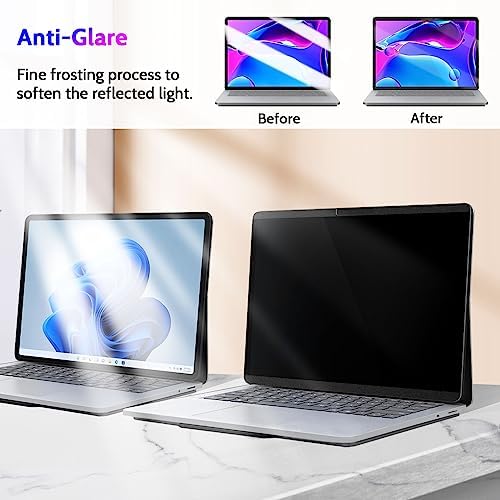 Peslv Magnetic Privacy Screen for Microsoft Surface Laptop Studio 2/1 14.4-Inch, Removable Anti Blue Light Glare Filter, Black Security Private Spy Block Protector - Image 4