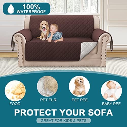 Turquoize 100% Waterproof Sofa Covers Couch Cover for Dogs, Loveseat 54" - Image 2