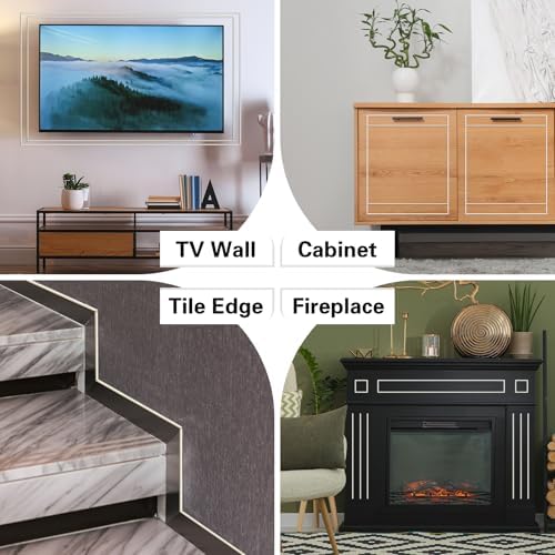 26.2 Ft Peel and Stick Wall Molding Trim, Flexible PVC Trim - Image 2
