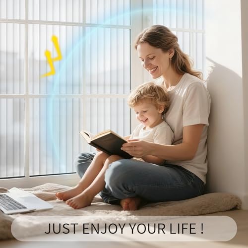 VELIMAX 4/5-Inch Reeded Glass Window Film, Frosted Glass Window Privacy Film, Non Adhesive Decorative Sticker for Bathroom Living Room Office 35.4 x 78.7 inches - Image 2