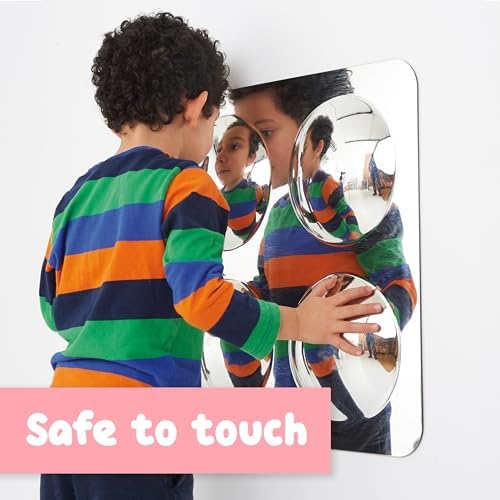 Spark & Wow Sensory Wall Toddler Mirror, Large 4 Bubbles - Image 4