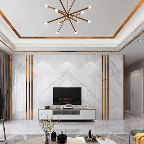 15 Pcs Self-Adhesive Flexible Molding Trim, Vibrant Mirror Like Sticker, Removable Decals Stickers for Wall Frames/Wallpaper Border/Waist Lines(Brown) - Image 5