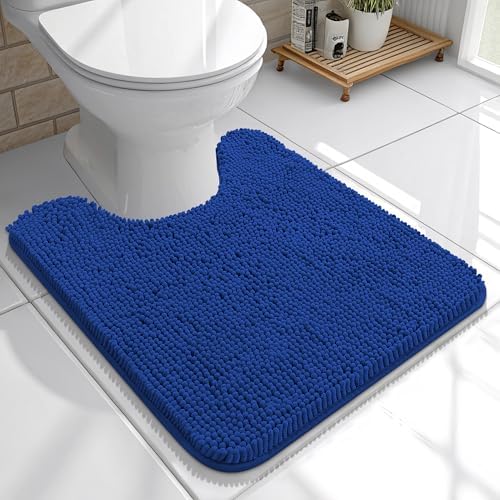 OLANLY Toilet Rugs U-Shaped 20x20, Soft Absorbent Chenille Contour Rugs by OLANLY