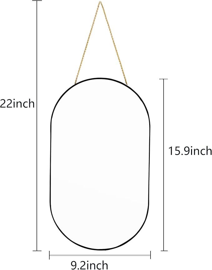 YCHMIR Oval Wall Mirror, Gold, Oval Shape - Image 5
