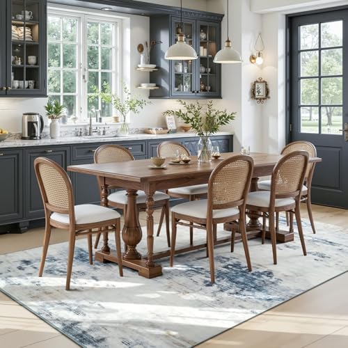 Toneed Washable 5x7 Area Rug with Non-Slip Backing for Living Room - Image 3