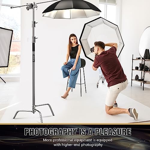 LOMTAP C Stand with Boom Arm, 10.8ft/330cm Heavy Duty Light Stand - Image 6