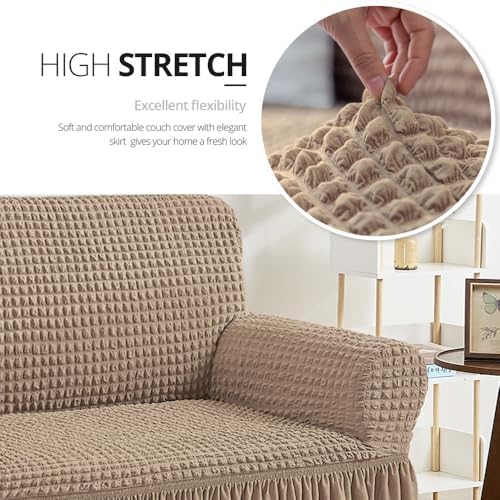 NICEEC Arm Chair Covers Armchair Covers Universal Slipcovers with Skirt - Image 2