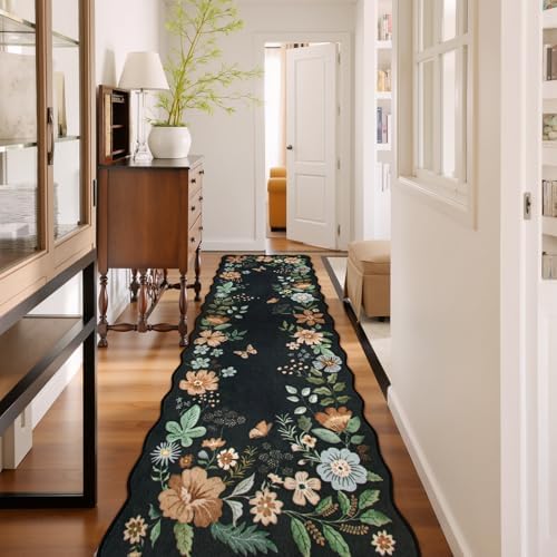 Lahome Floral Hallway Runner Rug, 2'6''x10' Soft Washable Kitchen Runner by Lahome
